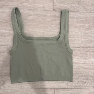 Set Active Ribbed sports bra/ Crop Top in Green